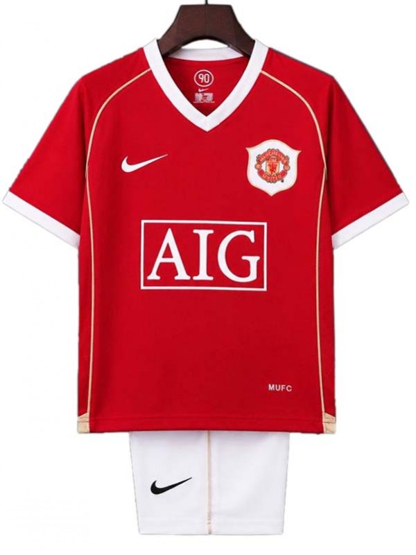 Manchester united home kids kit childrens retro jersey 2006-2007